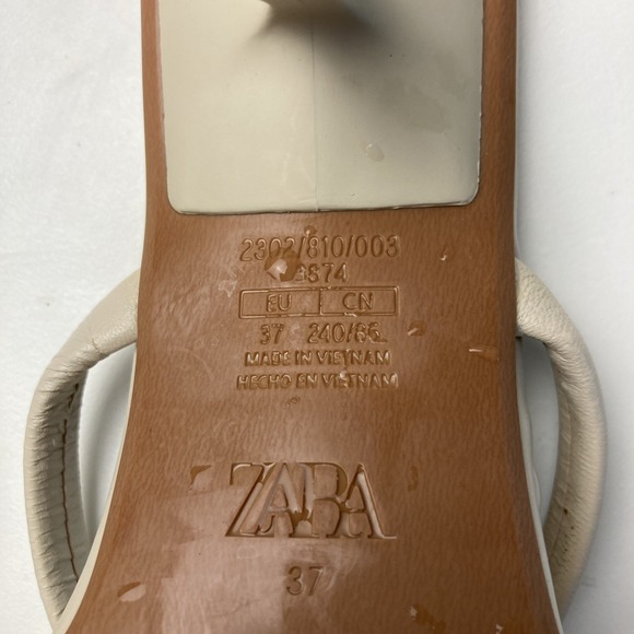 Zara Leather Strap Heel Sandals Brand New Women Size 6.5 - Picture 10 of 10